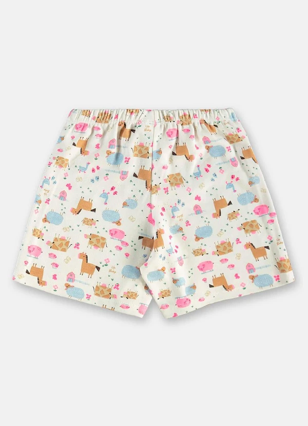 Up Baby - Pijama Infantil Blusa Short Branco 6