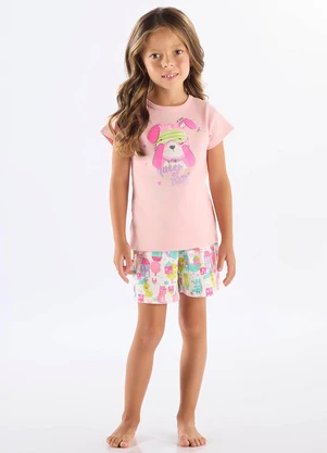 Pijama Infantil Blusa Short Up Baby Rosa - UP BABY