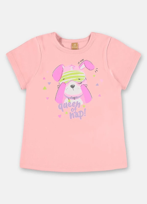 Up Baby - Pijama Infantil Blusa Short Rosa 4