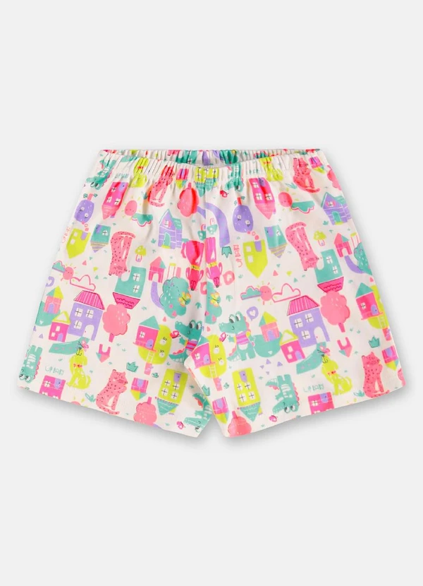 Up Baby - Pijama Infantil Blusa Short Rosa 5