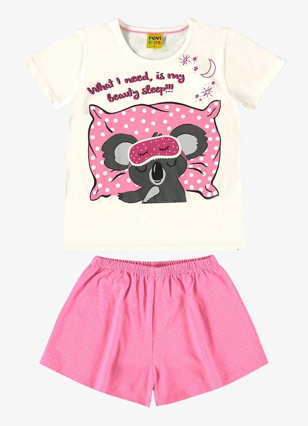 Rovi Kids - Pijama Infantil Feminino Bege 3