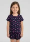 Select - Pijama Infantil Feminino Blusa e Short Azul - variação: Azul