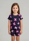 Select - Pijama Infantil Feminino Blusa e Short Azul - variação: Azul