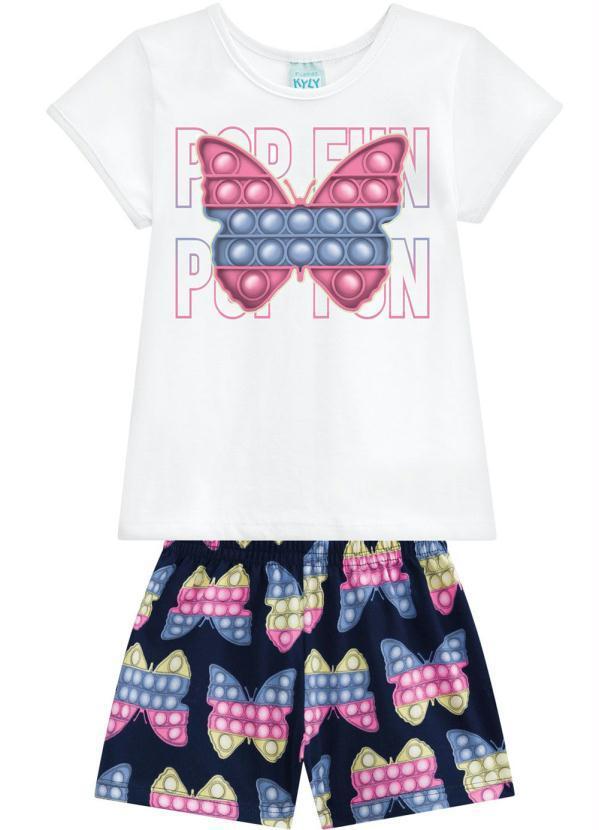 Kyly - Pijama Infantil Feminino Branco