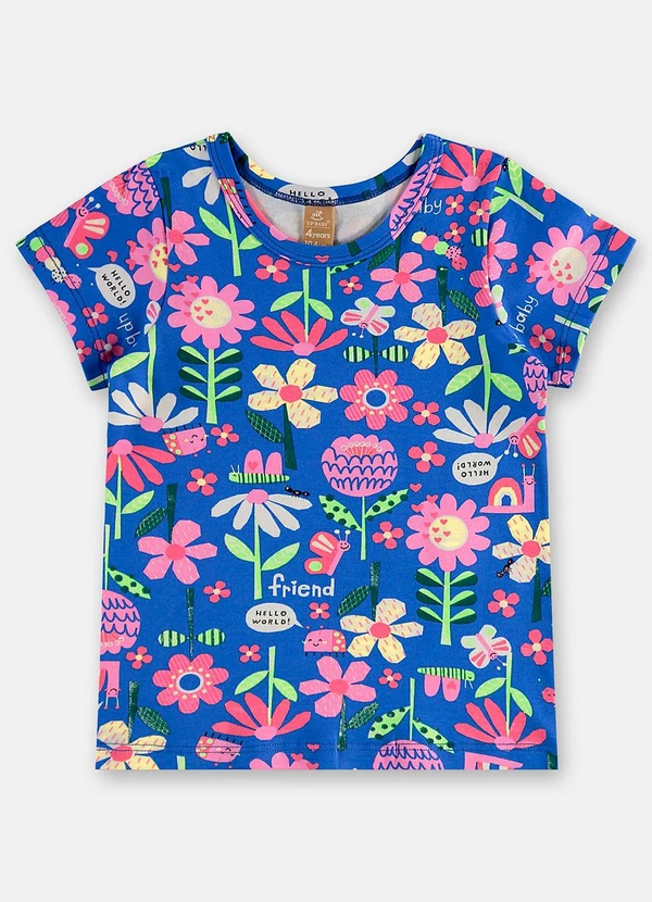 Up Baby - Pijama Infantil Feminino em Suedine Azul 3