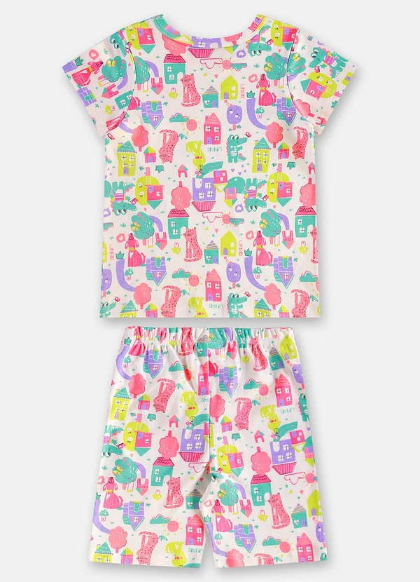 Up Baby - Pijama Infantil Feminino em Suedine Branco 3