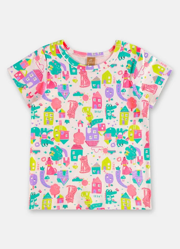 Up Baby - Pijama Infantil Feminino em Suedine Branco 4