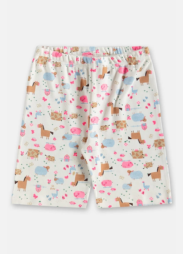 Up Baby - Pijama Infantil Feminino em Suedine Branco 5