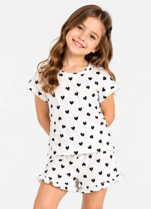 Select - Pijama Infantil Feminino Estampado Bege - SELECT
