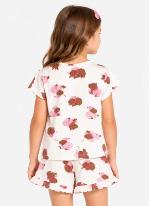 Select - Pijama Infantil Feminino Estampado Branco - SELECT