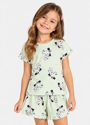 Select - Pijama Infantil Feminino Estampado Verde - SELECT