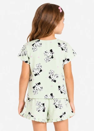 Select - Pijama Infantil Feminino Estampado Verde - SELECT