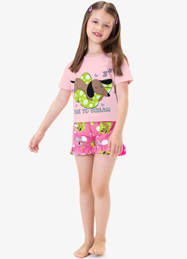 Rovi Kids - Pijama Infantil Feminino Rosa