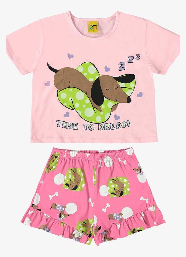Rovi Kids - Pijama Infantil Feminino Rosa 3