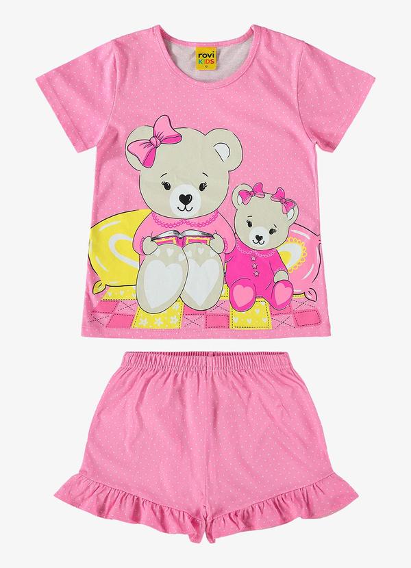 Rovi Kids - Pijama Infantil Feminino Ursinhos Rosa 3