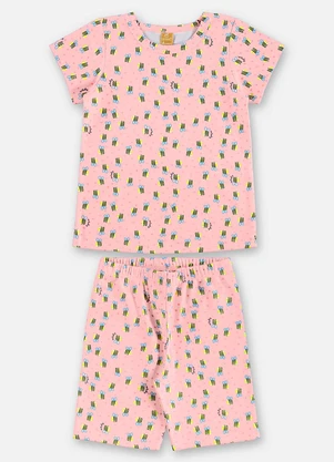 Up Baby - Pijama Infantil Finino Suedine Rosa - UP BABY