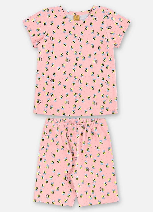 Up Baby - Pijama Infantil Finino Suedine Rosa 2