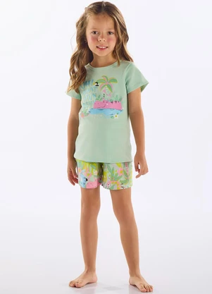 Up Baby - Pijama Infantil Finino Suedine Verde - UP BABY