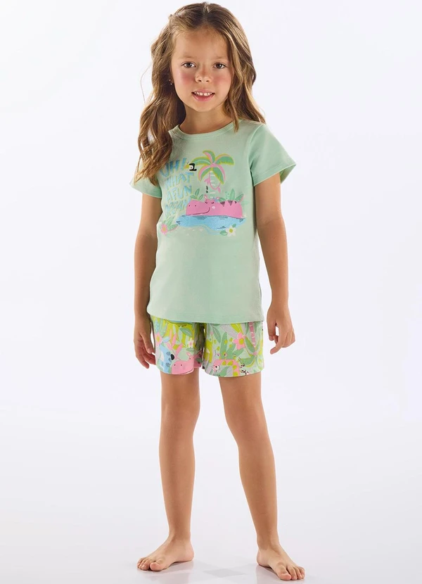 Up Baby - Pijama Infantil Finino Suedine Verde