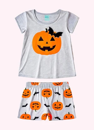 Kyly - Pijama Infantil Menina Abóbora Mescla - KYLY