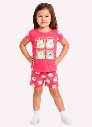Kyly - Pijama Infantil Menina Bichinhos Rosa - KYLY