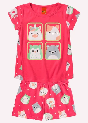 Kyly - Pijama Infantil Menina Bichinhos Rosa - KYLY