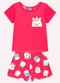 Kyly - Pijama Infantil Menina Bordado Rosa - variação: Rosa