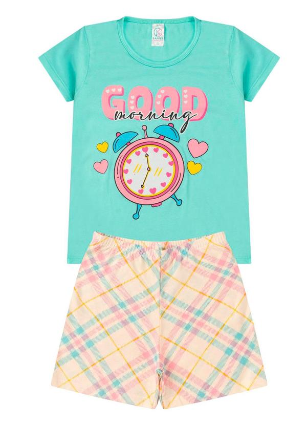 Rovitex - Pijama Infantil Menina Brilha no Escuro Azul