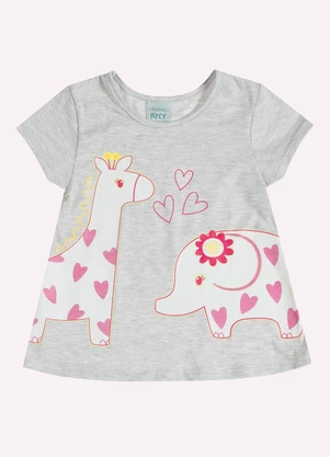 Kyly - Pijama Infantil Menina Brilha no Escuro Cinza - KYLY