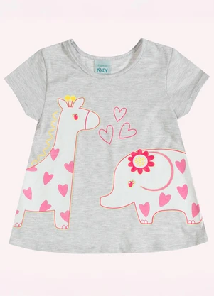 Kyly - Pijama Infantil Menina Brilha no Escuro Cinza - KYLY
