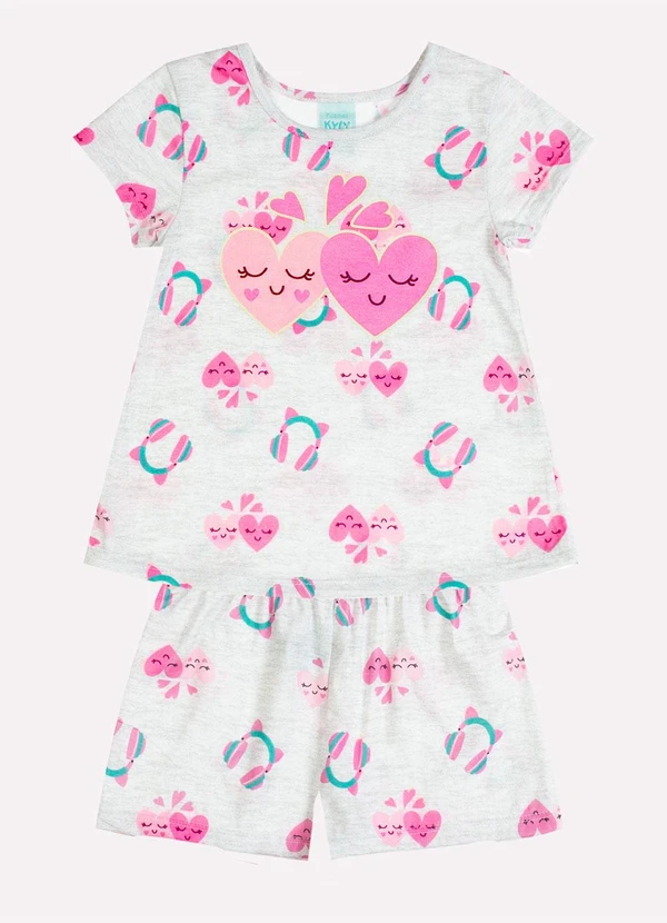 Kyly - Pijama Infantil Menina Brilha no Escuro Cinza 3