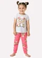 Kyly - Pijama Infantil Menina Brilha no Escuro Cinza - variação: Cinza