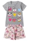 Rovitex - Pijama Infantil Menina Brilha no Escuro Cinza - variação: Cinza