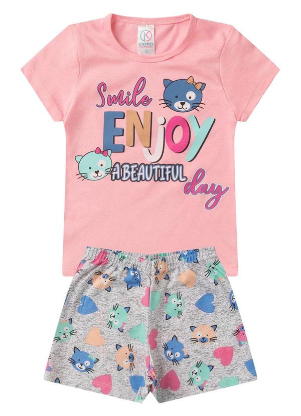 Rovitex - Pijama Infantil Menina Brilha no Escuro Rosa