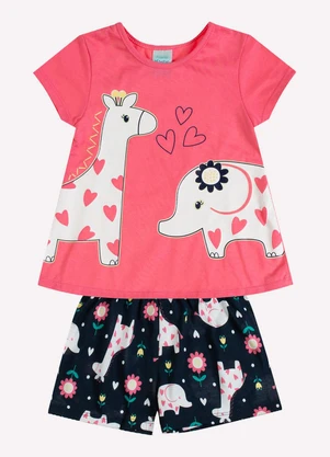 Kyly - Pijama Infantil Menina Brilha no Escuro Rosa - KYLY