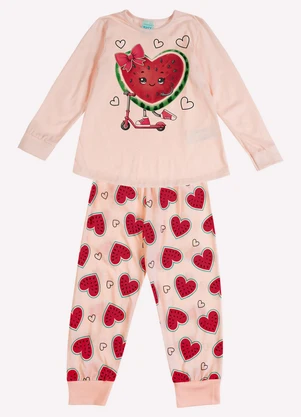 Kyly - Pijama Infantil Menina Brilha no Escuro Rosa - KYLY