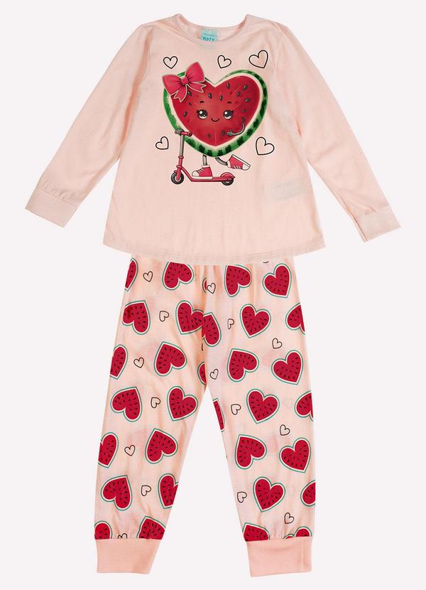 Kyly - Pijama Infantil Menina Brilha no Escuro Rosa