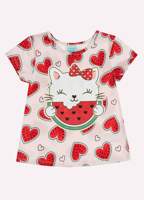 Kyly - Pijama Infantil Menina Brilha no Escuro Rosa 1