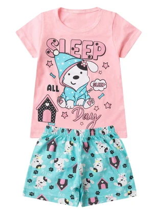 Select - Pijama Infantil Menina Brilha no Escuro Rosa - SELECT