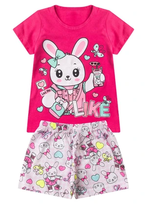 Select - Pijama Infantil Menina Brilha no Escuro Rosa - SELECT