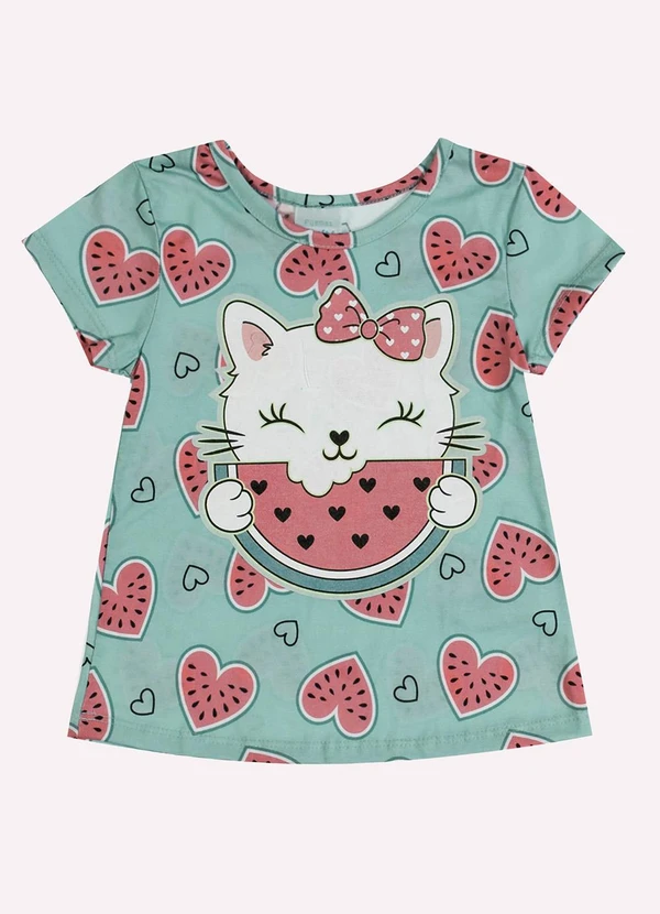 Kyly - Pijama Infantil Menina Brilha no Escuro Verde