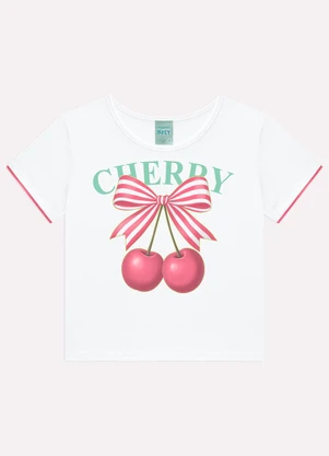 Kyly - Pijama Infantil Menina Cerejas Branco - KYLY