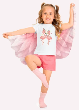 Kyly - Pijama Infantil Menina com Capa Branco - KYLY