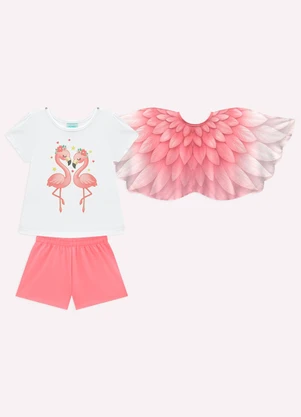 Kyly - Pijama Infantil Menina com Capa Branco - KYLY