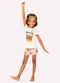 Kyly - Pijama Infantil Menina com Máscara Branco - variação: Branco