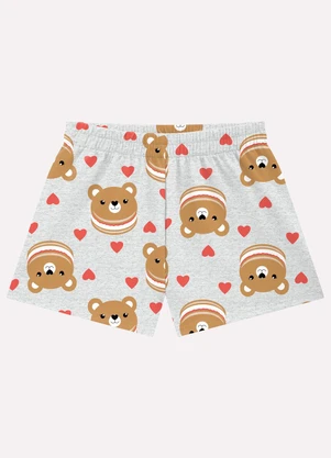 Kyly - Pijama Infantil Menina com Máscara Cinza - KYLY