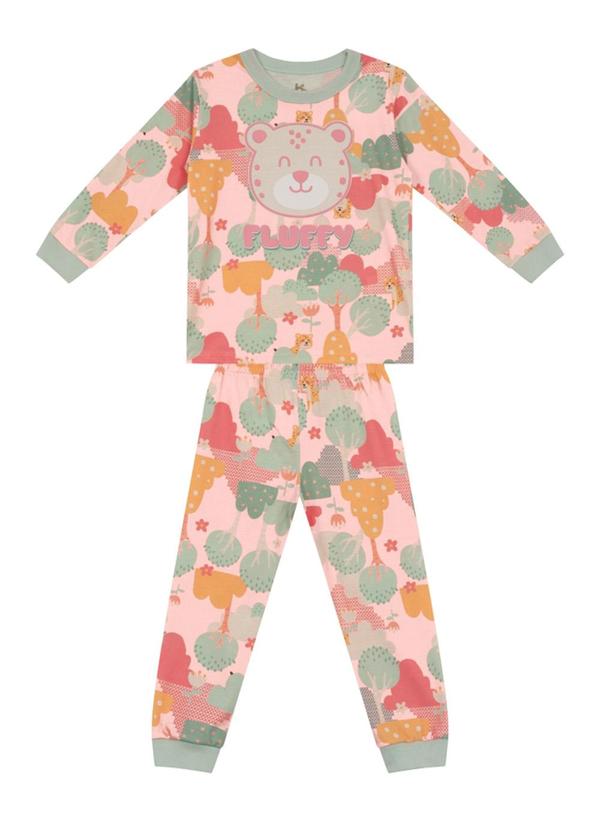 Brandili - Pijama Infantil Menina de Ursinho Rosa 2