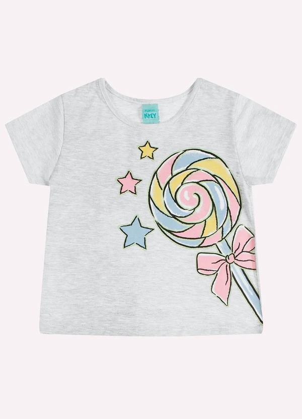 Kyly - Pijama Infantil Menina Doces Cinza