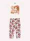 Kyly - Pijama Infantil Menina em Algodão Rosa - variação: Branco
