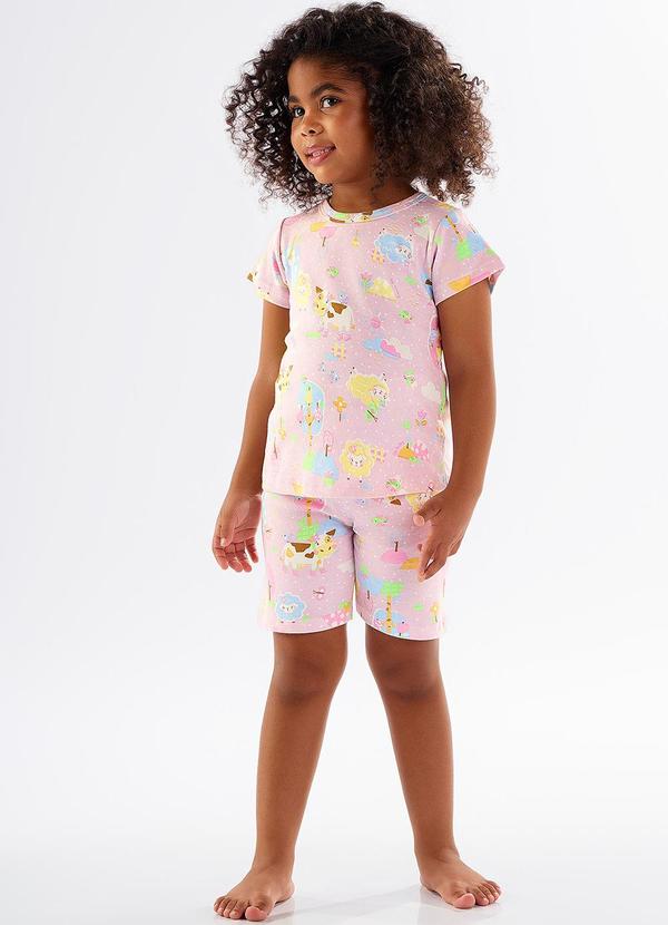Up Baby - Pijama Infantil Menina em Suedine Rosa